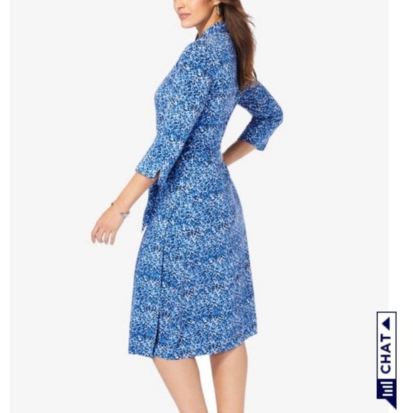 𝅺Catherines faux wrap‎ belted dress plus size 0X - Picture 3 of 8